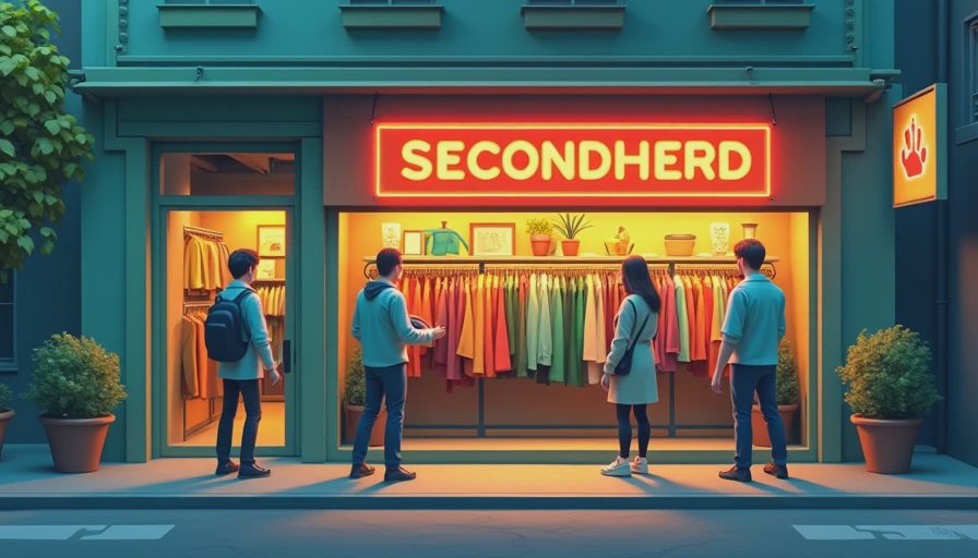 Visual context for secondhand male fashion